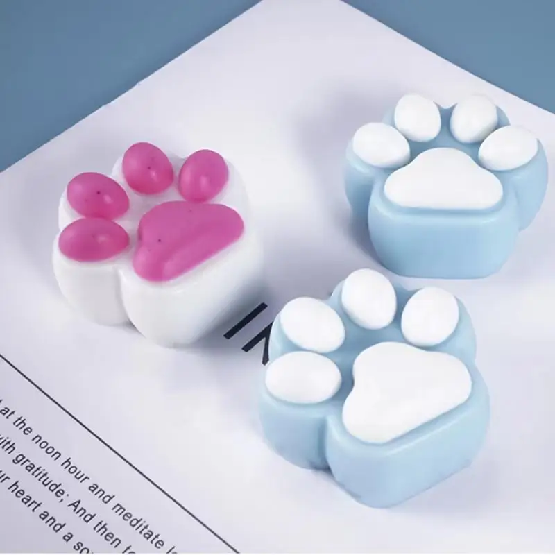 Puppy Dog Paw Bone Silicone Molds Chocolate Cookie Mold For Baking Easy-Release Non-Stick Dog Treat 3D Molds making tool