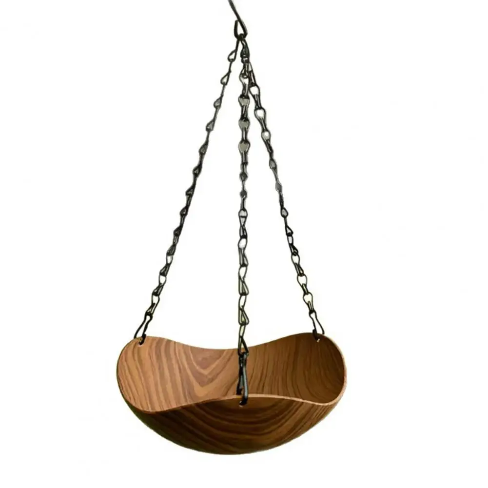 

Подвесная деревянная кормушка-поилка для птиц с цепью, уличная чаша для воды, садовая тарелка для кормления колибри