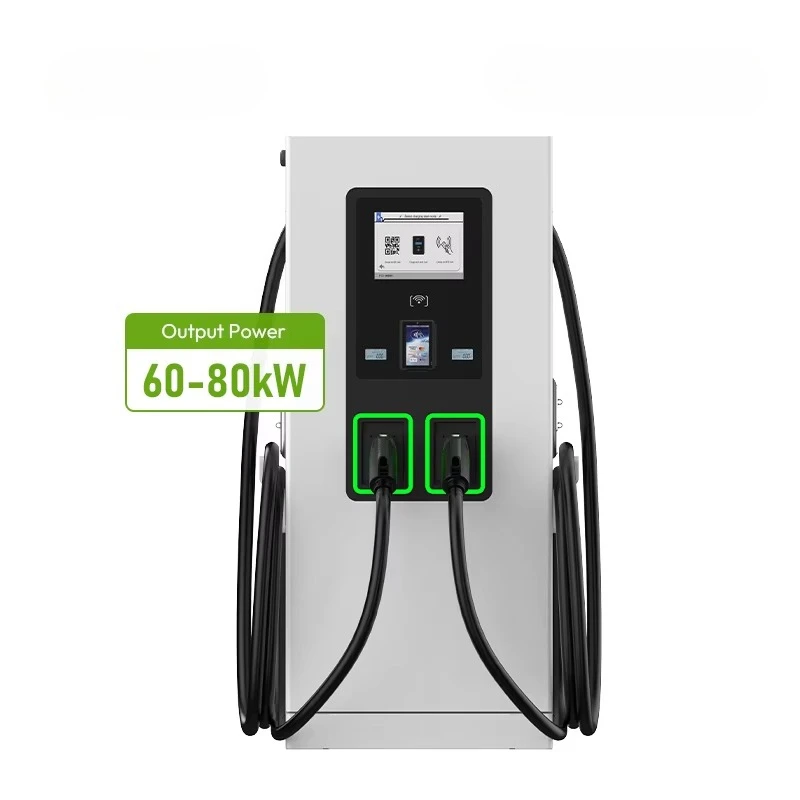 3Phase 60kW Commercial Floor Mounted DC Smart Car Station EV DC Fast IP55 Commercial EV Charger