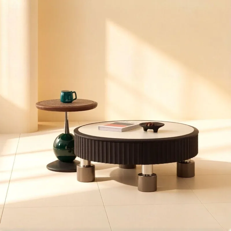 Italian minimalist coffee table combination modern simple living room household small apartment high-end microcrystalline stone