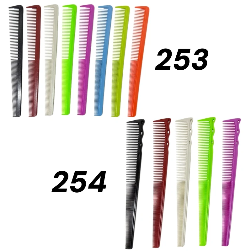 253/254 Japanese Resin Double Sided Hairdressing Comb 1pc Sideburn Anti-static 18.5cm Multifunctional Haircut Comb For Salon