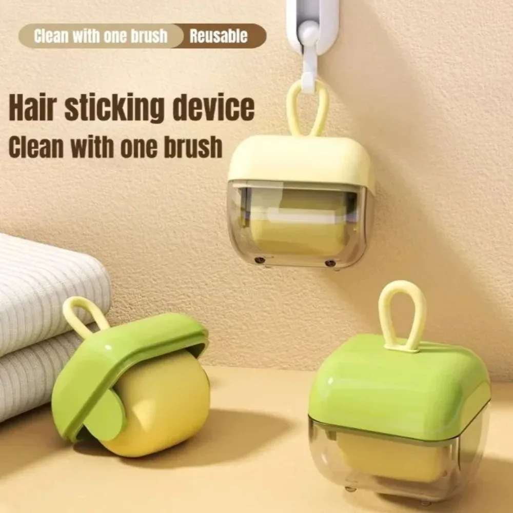 1pc Mini Washable Lint Roller Reusable Sticky Roller Strong Adhesive Pet Hair Remover for Clothes Furniture Cleaning