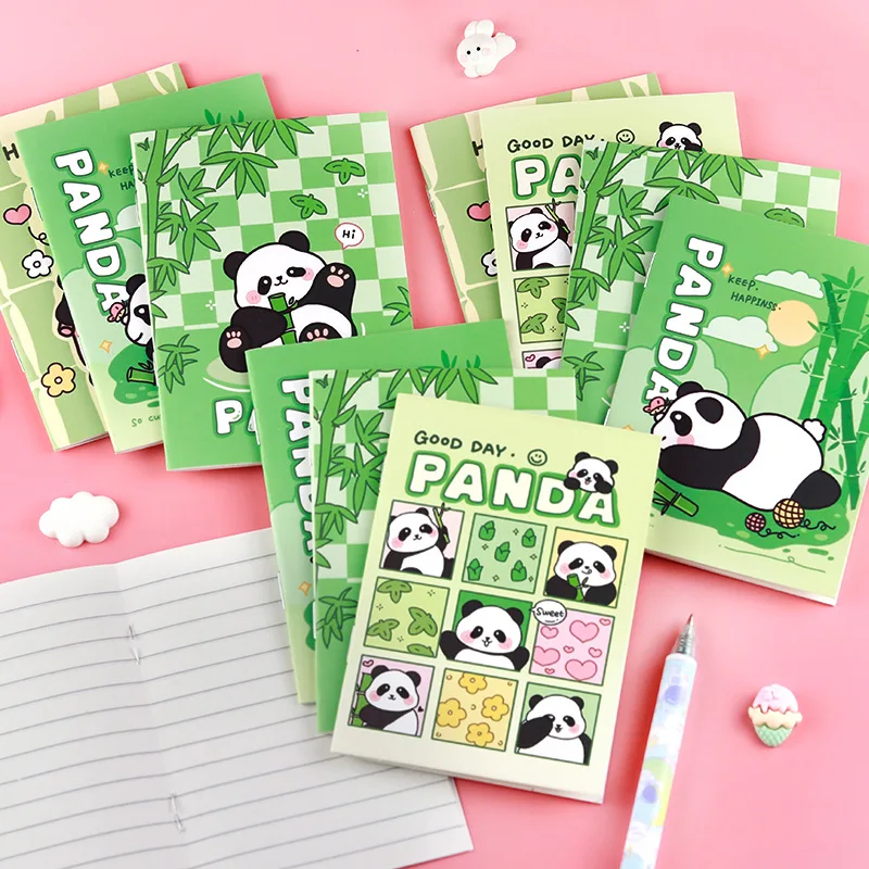 Imagem -03 - Panda dos Desenhos Animados Notebook Mini Caderno Diário Planejador do Dia Jornal Kawaii Papelaria Presente Material Escolar 20 Pcs Lote