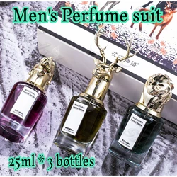 Caja de animales para hombres y mujeres, fragancia de perfume, máscara duradera, olor corporal, eau de toilette, 25ml * 3 botellas