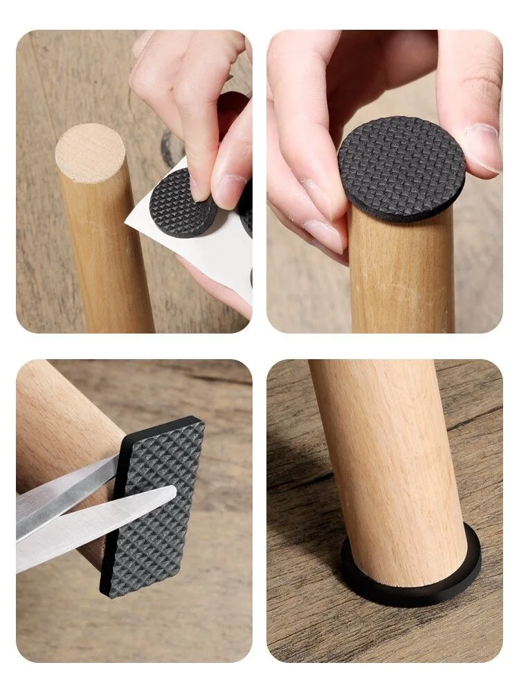 Self Adhesive Furniture Leg Feet Protector Pad, Chair Leg Pad, Anti Slip, Scratch Floor, Table Protector Mat