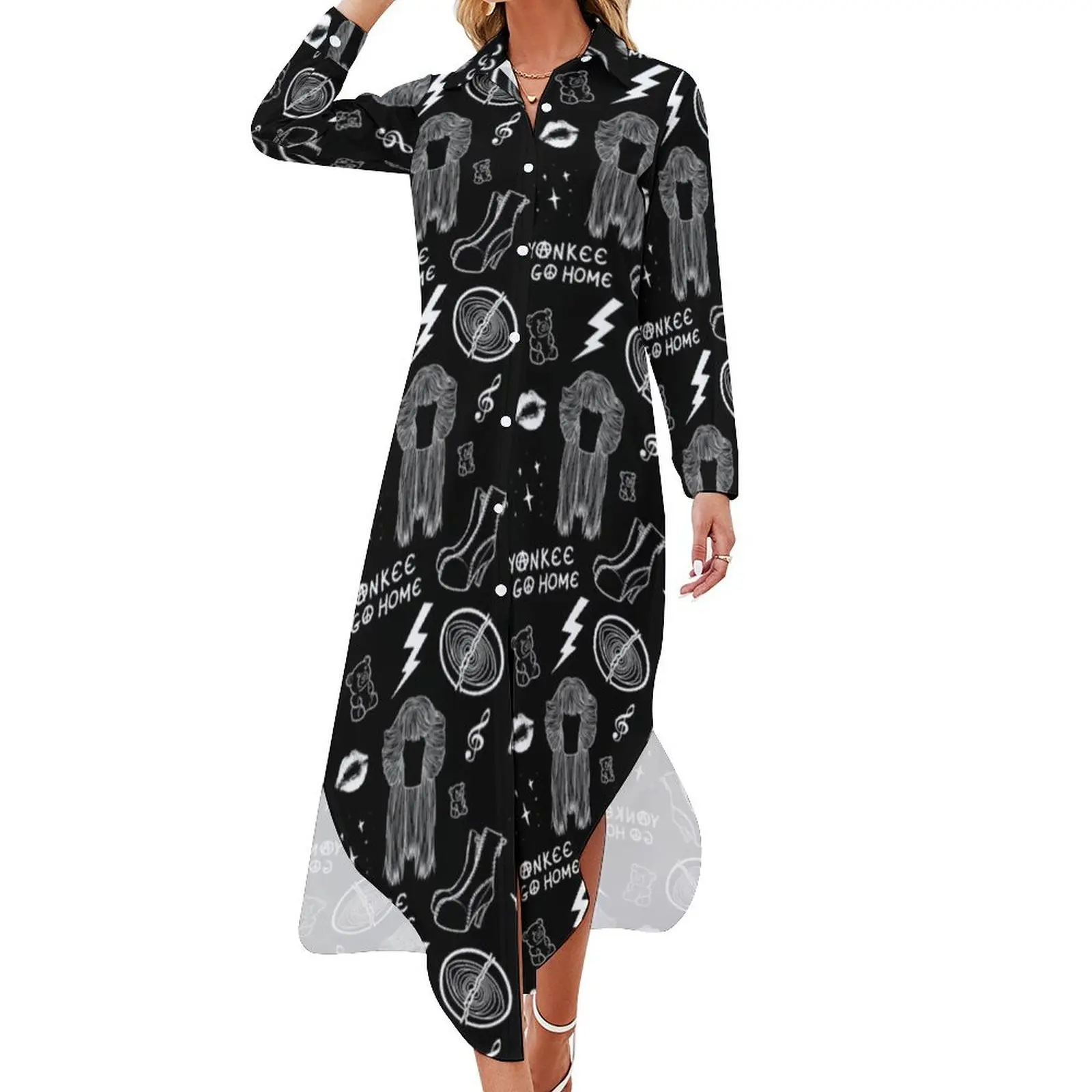 

Pattern - Hedwig Long Sleeved Shirt Dress summer dresses for women 2024 women's summer jumpsuit