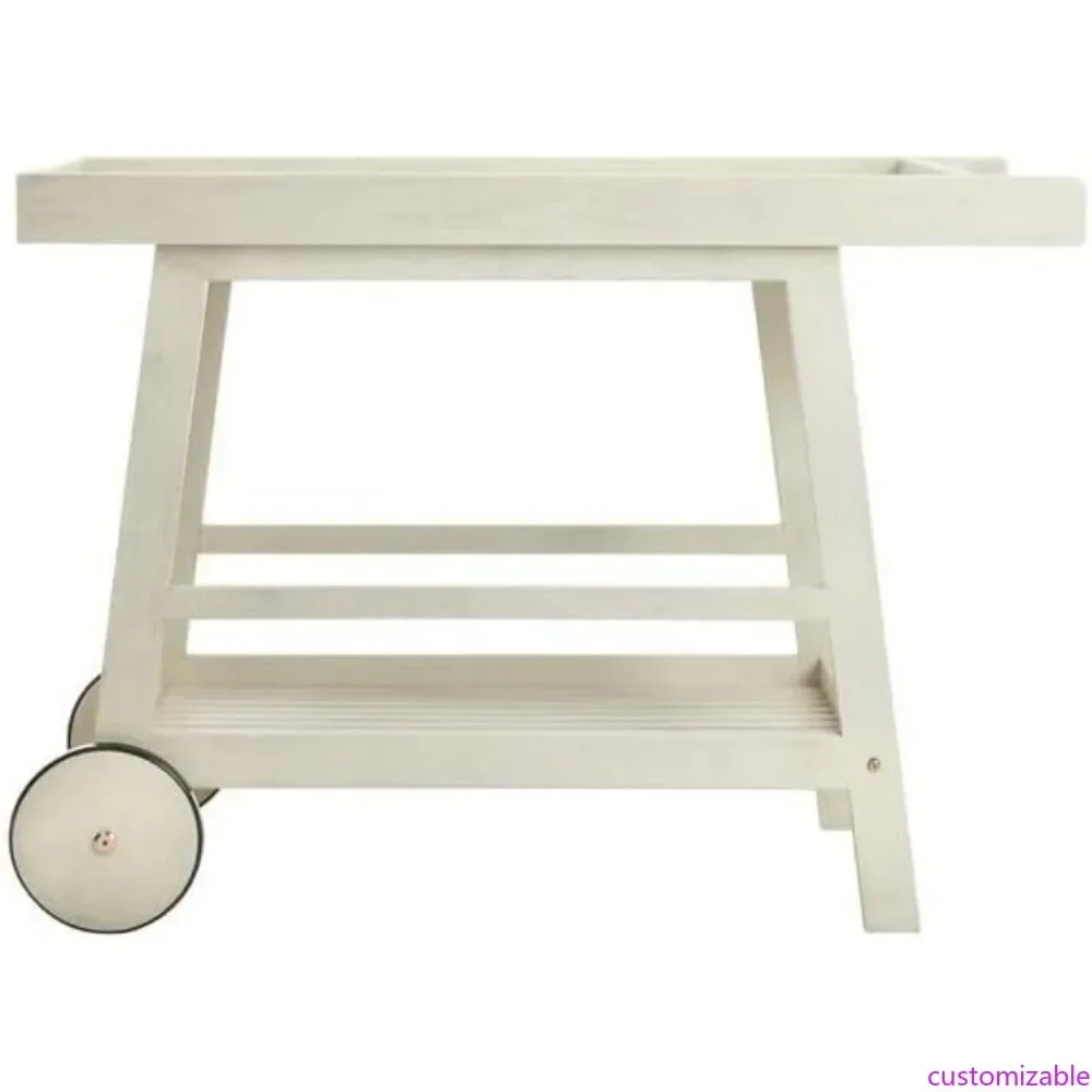 

Популярная тележка для бара SAFAVIEH Renzo белого цвета для использования в помещении и на улице