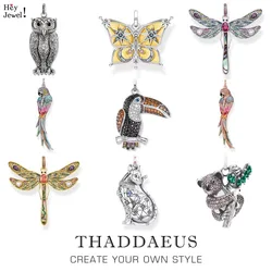 Pendant Colorful Birds Toucan Owl Parrot Cat Butterfly Koala Dragonfly Fashion Jewelry Accessories Gift For Men Woman Girls