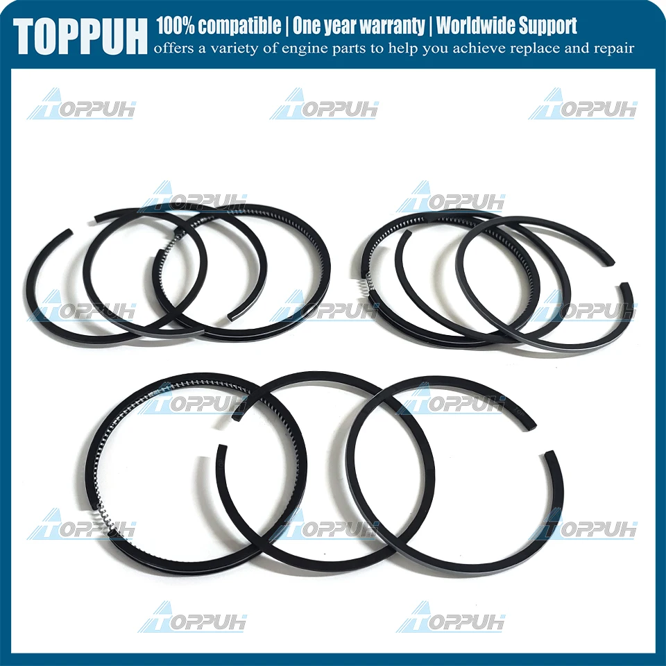 

3 set D1101 Piston Rings STD 76mm for Kubota Tractor Diesel Engine D1101 D1100 D1102