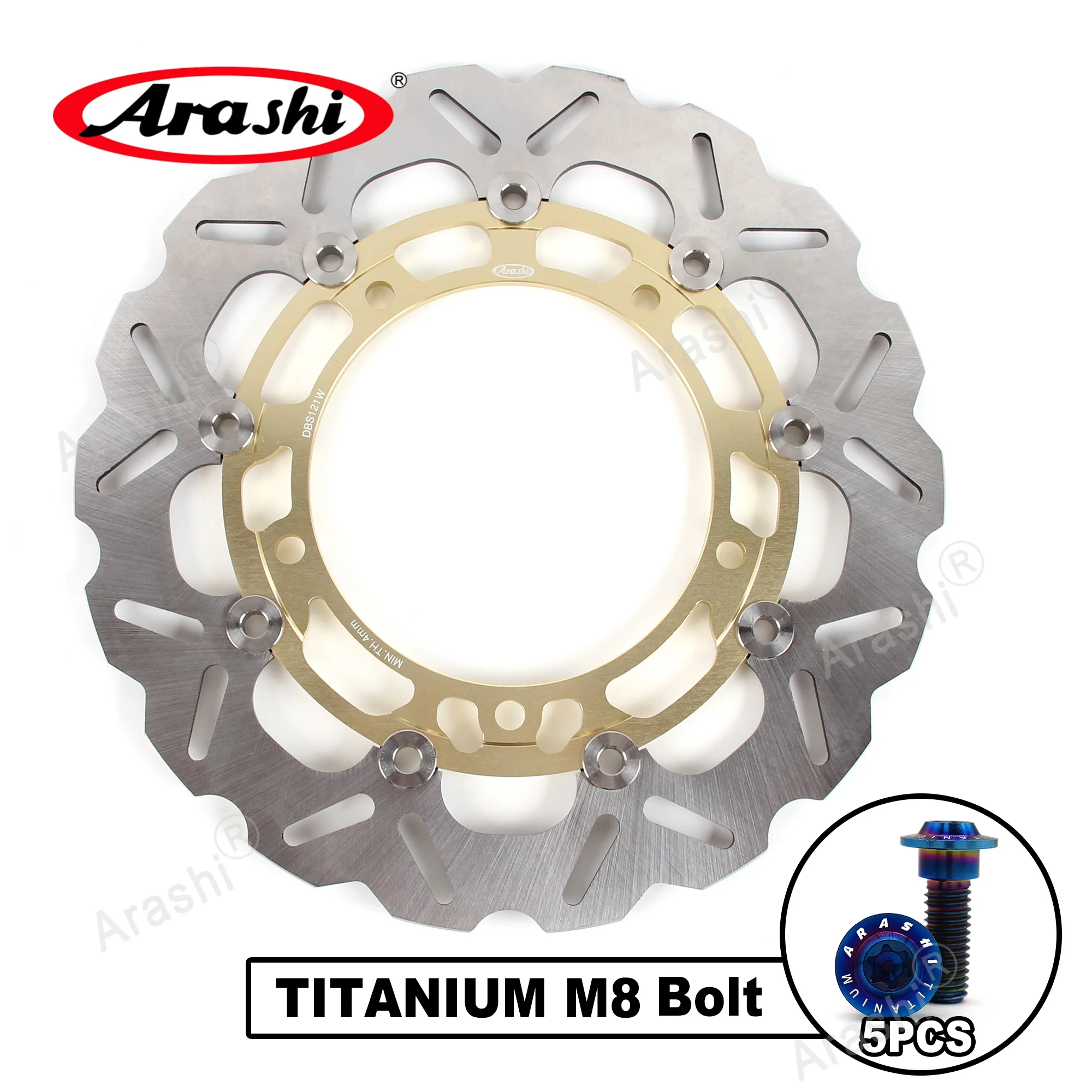 Arashi CNC Floating Front Brake Disc Rotor For KAWASAKI Ninja 400