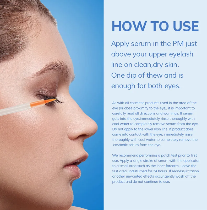 Essence d'amélioration des sourcils et des cils à ingrédient naturel – Soin nourrissant, pour cils et sourcils plus longs, plus complets et plus épais