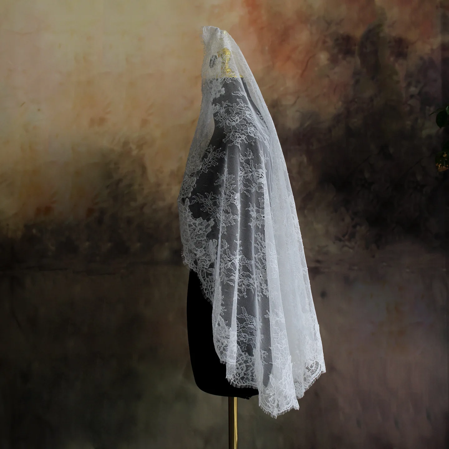 Mantilla Lace Veil For Wedding Bride White Spanich Bridal Veils Head Covering Chapel Catholic Veils For Women Church Veils image 2