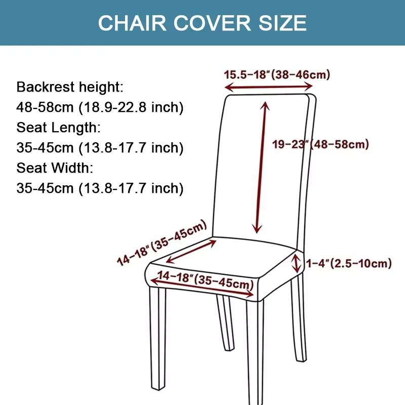 1/2/4/6/8pc Spandex Chair Cover Elastic Home Restarant Hotel Floral Printed Chair Slipcover Polyester Stretch Fabric Chair Cover