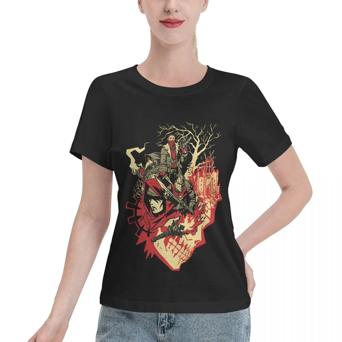 Free Matching Gifts Idea Darkest Dungeon Red Hook Vestal Gifts Women's T-shirt Home Wear Trendy Basic Tee