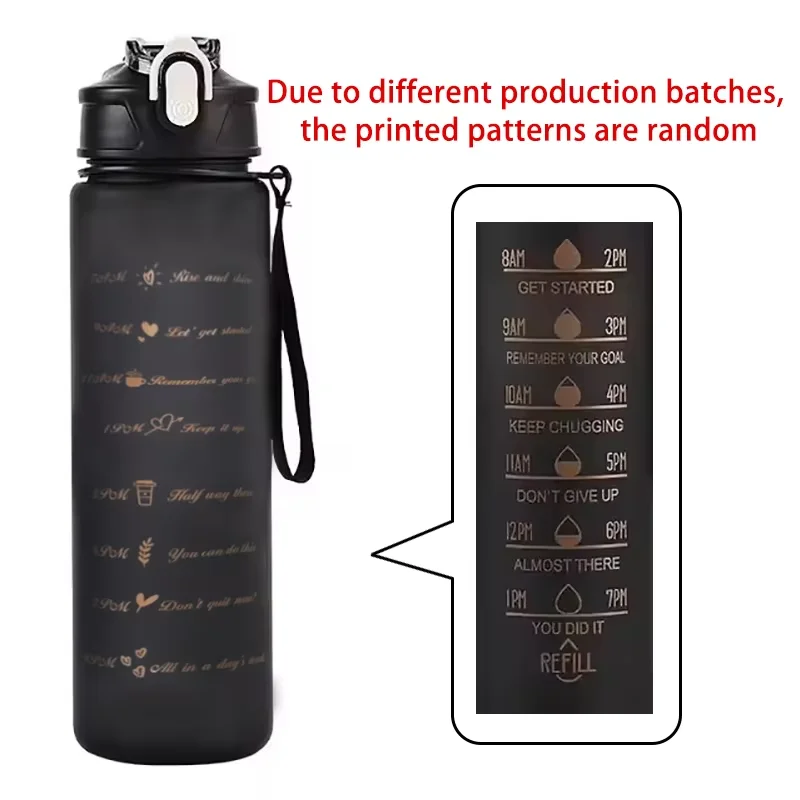 Wasser flasche Motivations sport Wasser flasche auslaufs ichere Flaschen trinken Outdoor Travel Gym Fitness krüge für Küchen becher – Detail 9