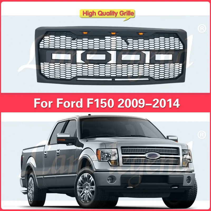 Modificato per Ford Grill Raptor Style per Ford F150 F-150 2009 2010 2011 2012 2013 2014 griglie da corsa griglie paraurti anteriore Mesh