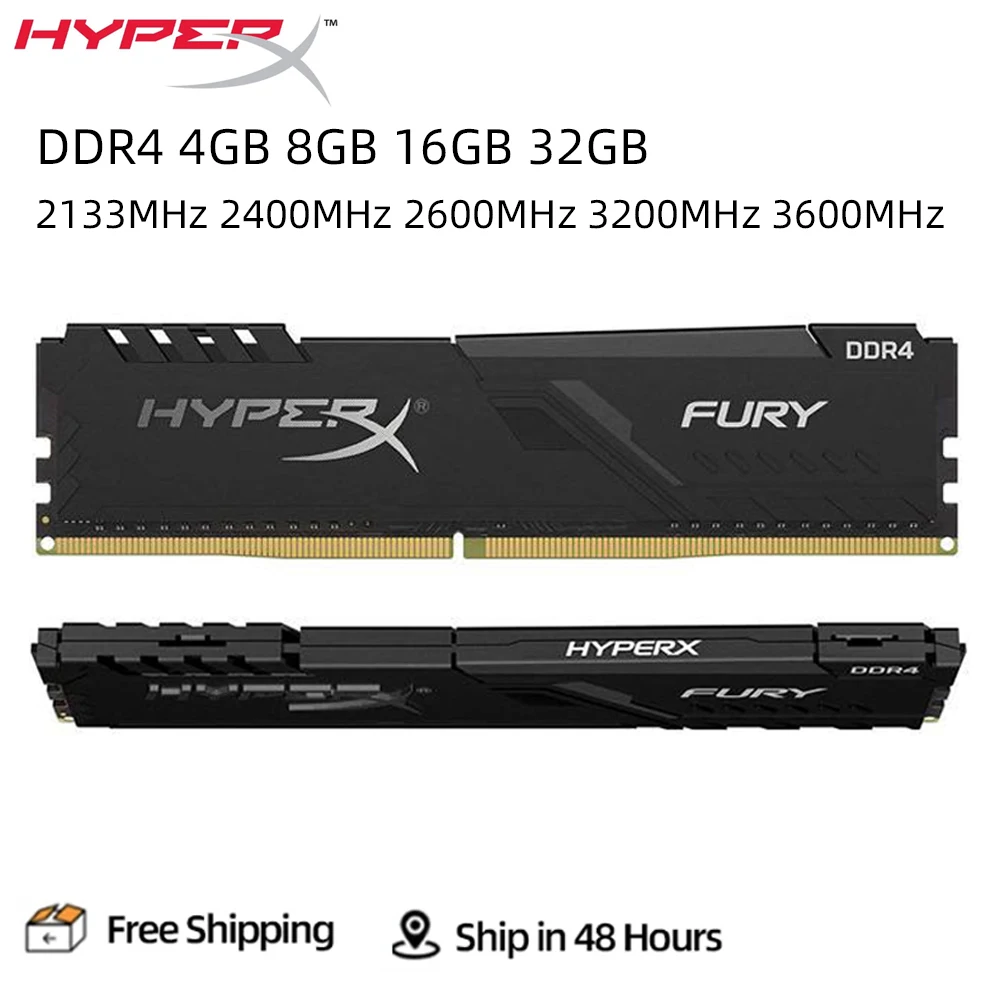 hyperx fury desktop ram ddr4 16gb 8gb 4gb 32gb 3200mhz 2133mhz 2400mhz 2666mhz dimm 288pin 12v 21300 19200 01