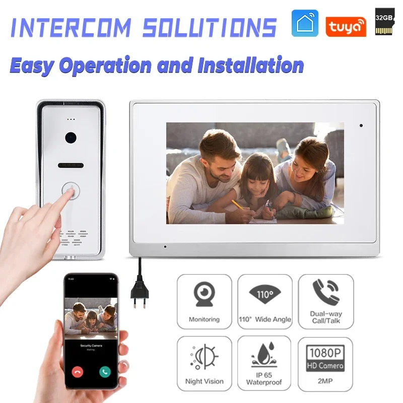 

Wholesale Hot Sale support photos video record leave vioce messge rechargeable drsckn wireless ring intercom video doorbell