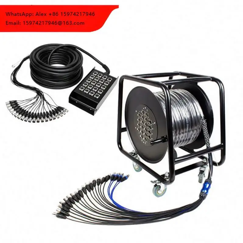 Customizable Snake Cable 8 10 12 16 24 32 Channels 20 30 50 Meter Xlr Audio Signal Stage Performance Snake Cable