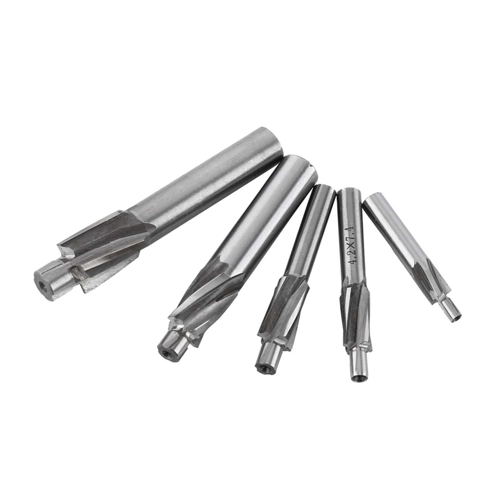 5pcs Countersink End Mill Cutter Slot Drill Bits Tool M3-M8 4 Flutes HSS-AL Drill Milling Bits