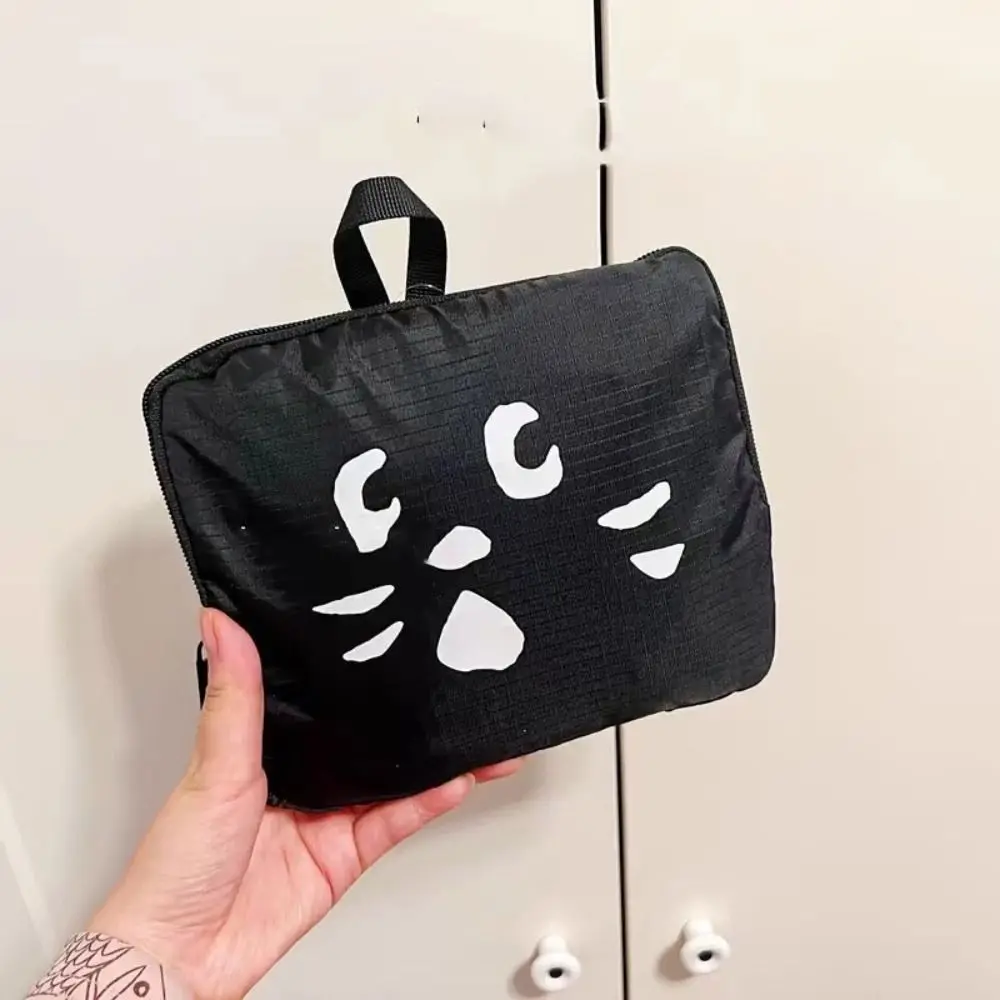 Bolsa de ombro dos desenhos animados gato saco de pano de náilon separação seca molhada saco de bagagem de viagem de náilon crossbody portátil viagem mochila de viagem