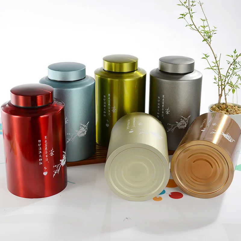 Stainless Steel Storage Tank Creative Home Multi-purpose Tea Caddy Moisture-proof Sealed Tea Tins Containers