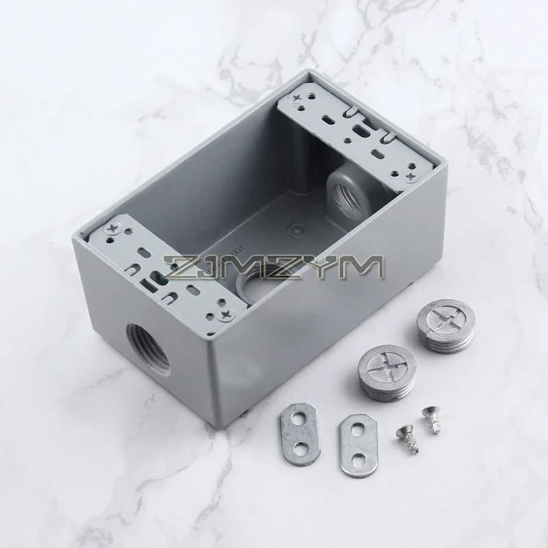 Intempéries Outdoor Switch Outlet Box, plástico Junction Box, Single-Gang Conduit elétrica, 1/2"