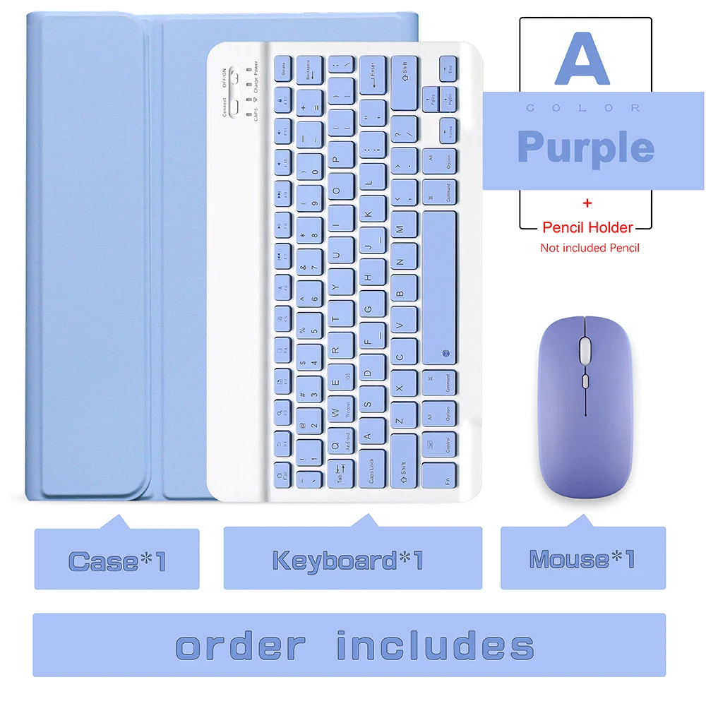 SZEGYCHX Magische Tastaturhülle für Samsung Galaxy Tab A9+ 11 A8 10,5 S6 Lite 10,4 11 S7 S9 FE S7 S8 S9 Plus 12,4 Ultra 14,6 kabellose Maus 5