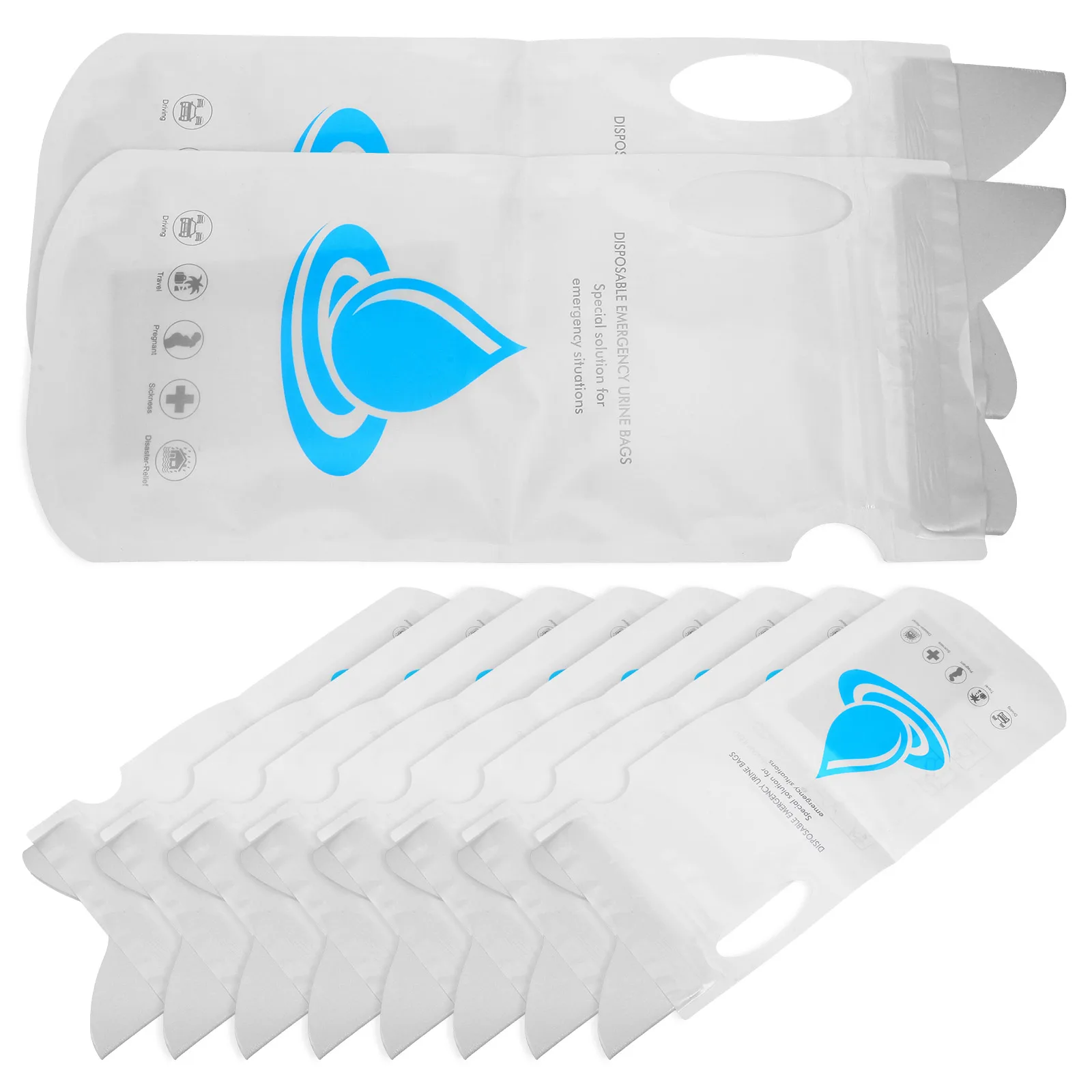 

12pcs Emergency Urine Bags Disposable For Travel Portable Urinal Leak-Proof Large Capacity Safe For Car Camping Outdoor Use