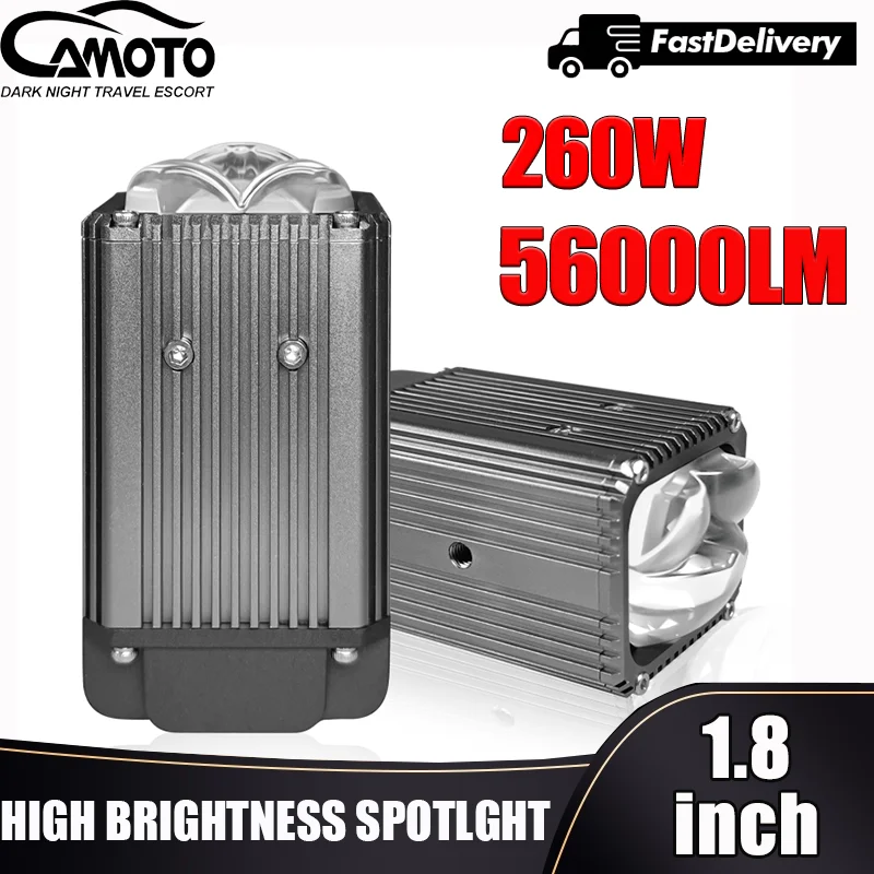 

2025 NEW 1.8'' Bi LED Projector Headlights Lenses for Car Motorcycle LED Lights Projector High Brightness Spotlight 260W 56000LM