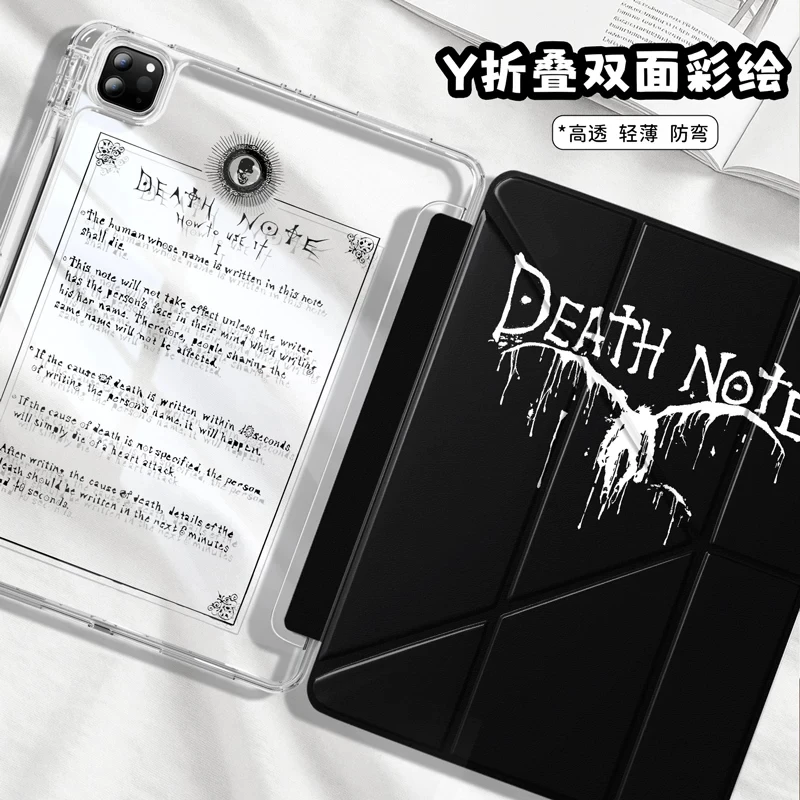 Subculture Dark English Note Tablet Cover For iPad Pro 13 11th M5 M4 12.9 A16 8 7 9/10th Air 11 M2/3 MINI 3Y-Fold Anti-fall Case