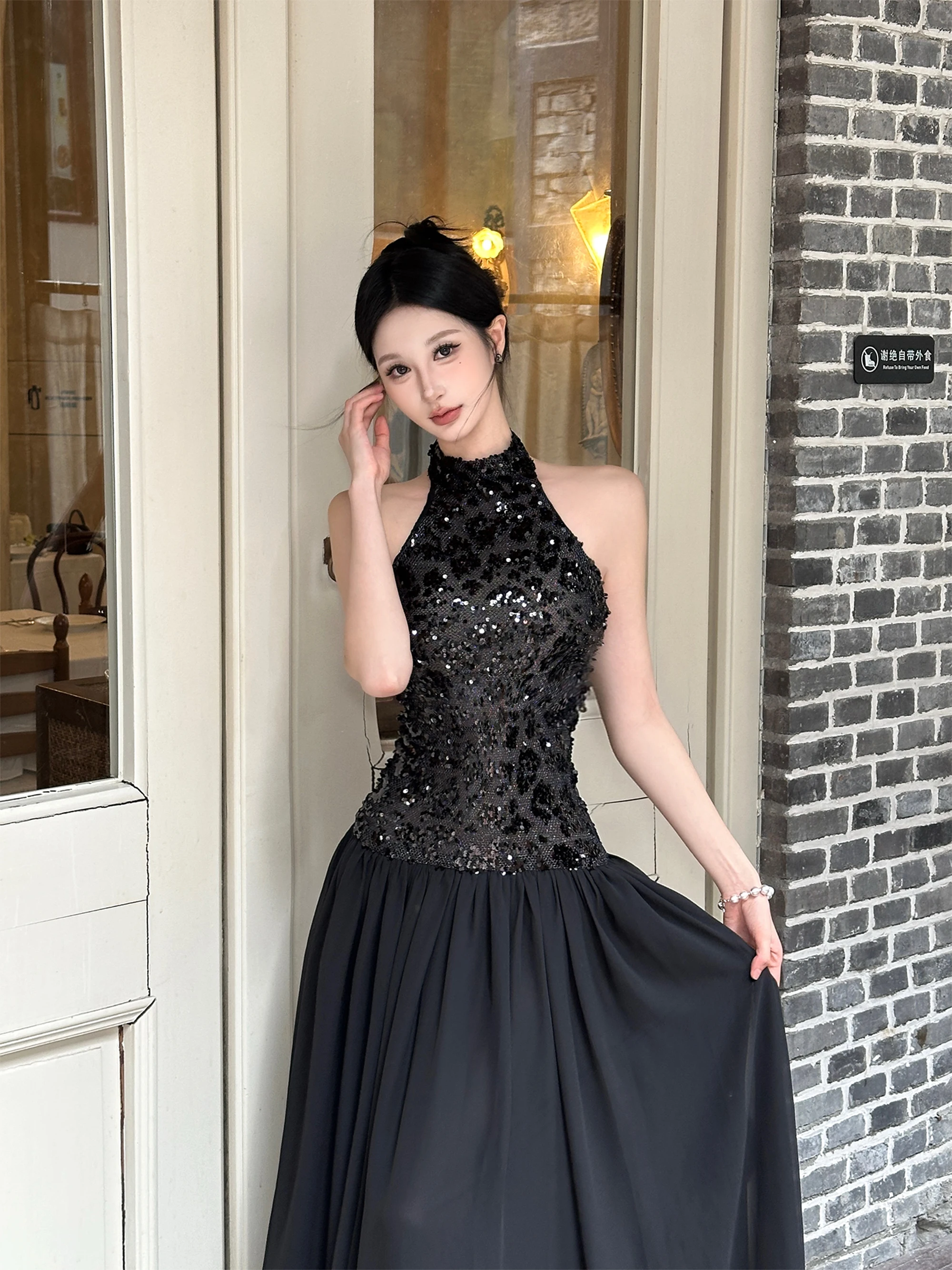 

Вечернее платье MOXI k Muse с пайетками, длинное, с завышенной талией, для женщин 8-25 лет