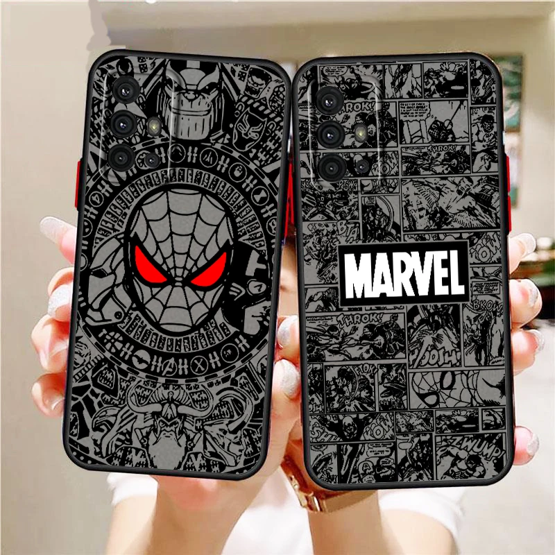 S-Spider Man Venom Logo Case For Samsung A73 A72 A71 A53 A52 A51 A42 A33 A32 A31 A30 A23 A22 A14 A13 A12 4G 5G Matte Transparent