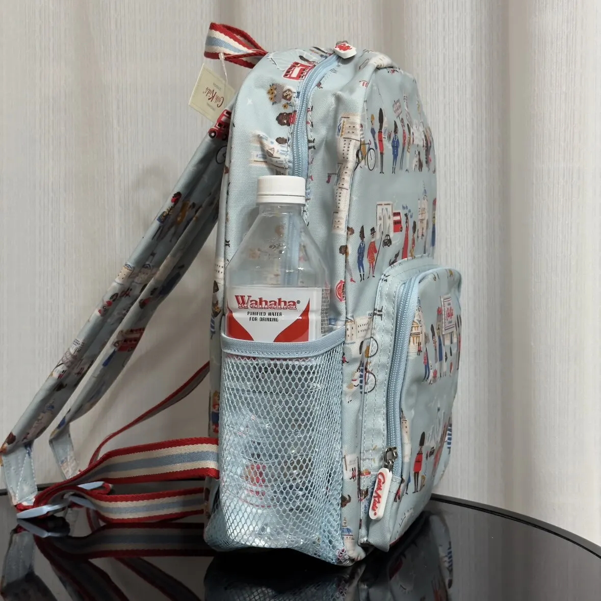 Cute Graffiti Printed Canvas Student School Bag College Style Large Capacity Cartoon Mens British Style Backpack Daily Travel