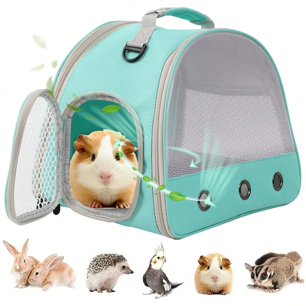 

Pig Carrier, Bearded Dragon Lizard Portable Carrier Cage For Birds Reptile Kitten Hamster Rat Small Animals, Vet Visit Ca