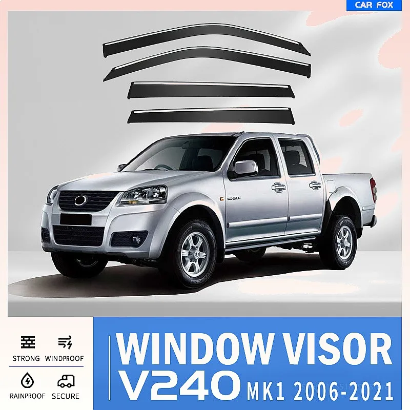 

For Great Wall GWM V240 2006-2021 Car Window Visor Rain Sun Shade Side Windshield Awning Auto Accessories
