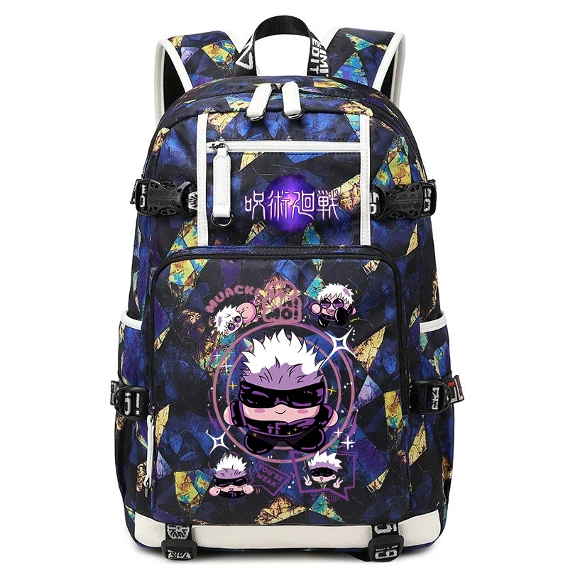 

Jujutsu Kaisen Chibi Satoru Gojo Print Student Backpack Large Capacity Casual Daypack for Boys Girls