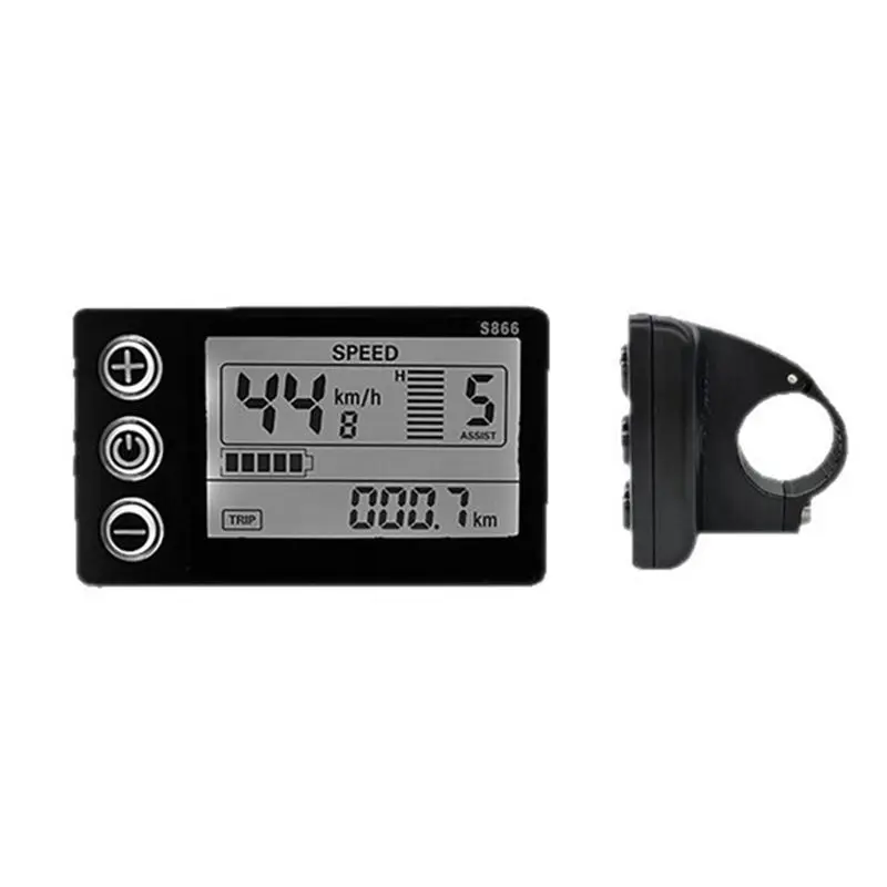 

CLCU S866 Electric Bicycle Display LCD Meter For Intelligent Controller Ebike Panel SM Plug Electric Bike