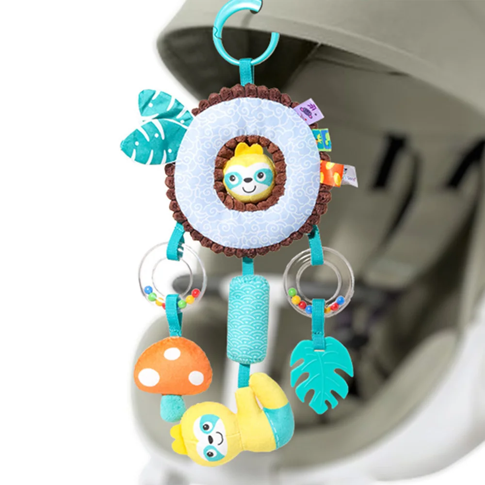 เด็กแขวน Rattles สําหรับทารกแรกเกิดนุ่ม Plush Sensory รถเข็นเด็กสัตว์ Bed Bell ตุ๊กตาทารก Development Handle ของเล่นเด็กวัยหัดเดินของขวัญ