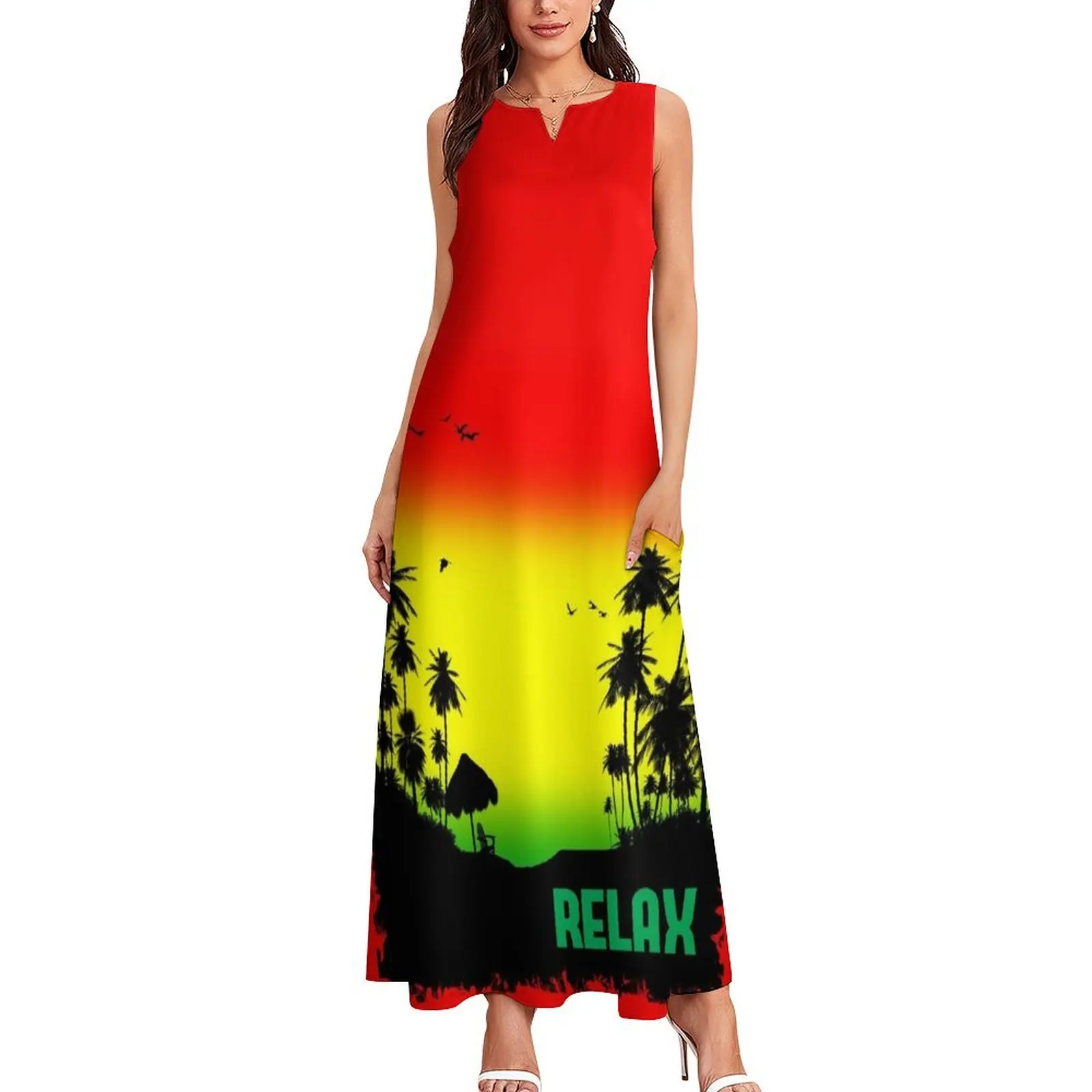 Rasta Relax Long Dress wedding guest dress 2024 summer dress women 2024