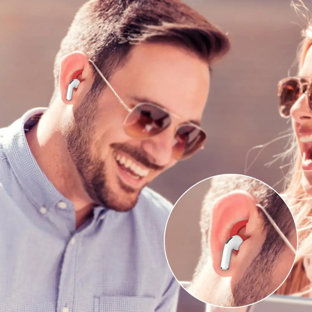 5 أزواج من أغطية الأذن المصنوعة من السيليكون لأجهزة Airpods 4 سماعات بلوتوث غطاء مضاد للانزلاق ملحقات سماعات الأذن الرياضية E9T9