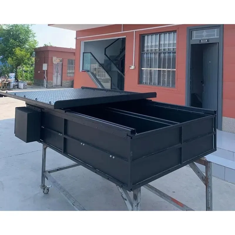 Custom Long Bed Steel Truck Cargo Box Slide Out Storage Tray Pull Out Under Bed Toolbox Drawer