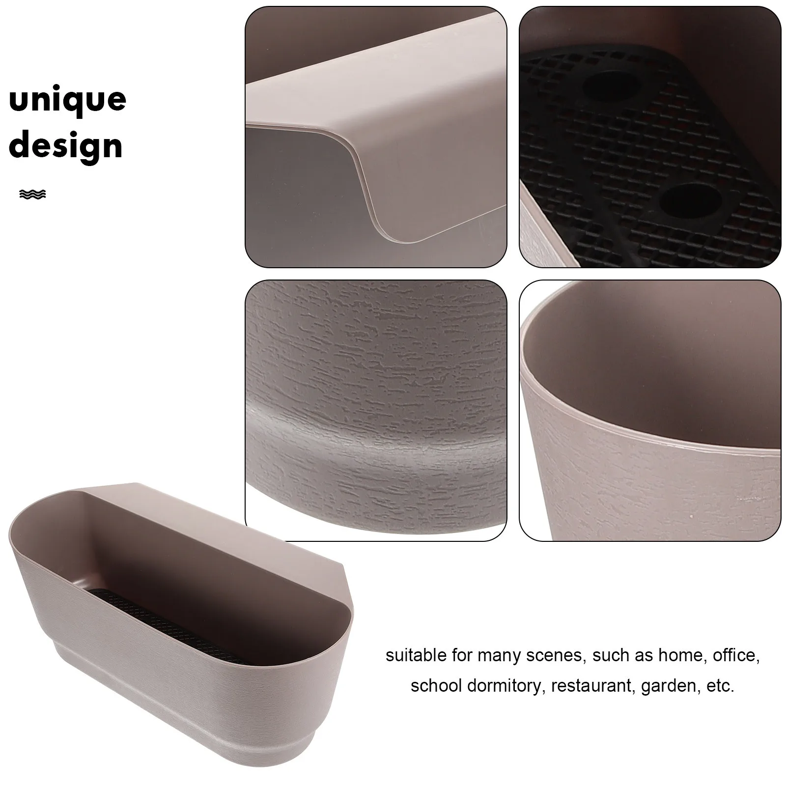 

Hanging Flower Pot Railing Plant Pot Sturdy Outdoor Indoor Balcony Fence Planter Garden Supplies Container