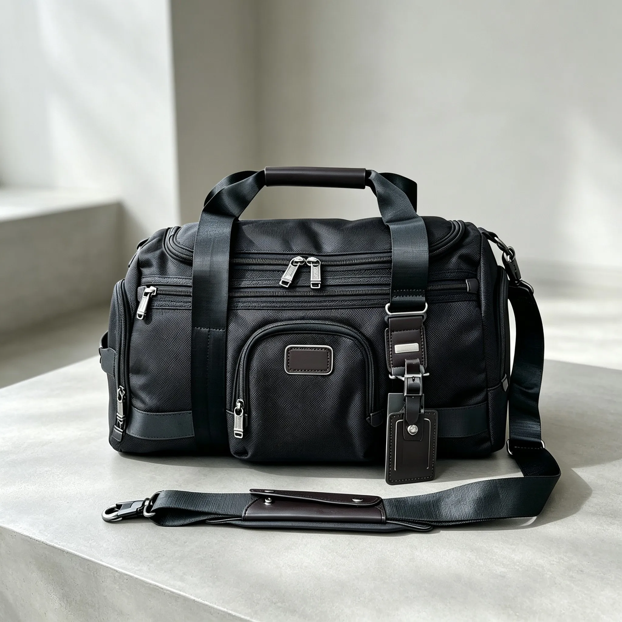 Men’s Nylon Crossbody Shoulder Handbag, Large Capacity Travel Duffel Bag for Business Trip & Casual Use