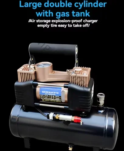 Electric Double Cylinder Pump Dual Cylinder Inflation Pump Special Air Pump for Electric Vehicle Tire Replacement Tire Repair