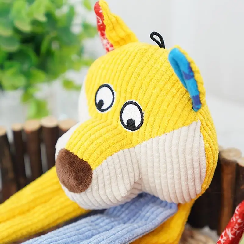 

Crinkle Paper Squeaker Dog Toys, Interactive Chew Toys for Boredom & Teething, Furniture Protector for Medium Large Dogs