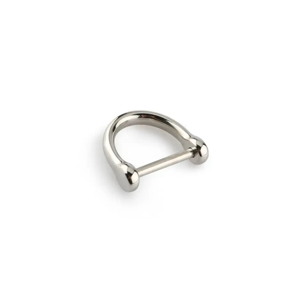 4 Styles 9mm/13mm/17mm/21mm Solid Carabiner Stainless Steel High Quality D Bow Staples Key Ring Ourdoor tool