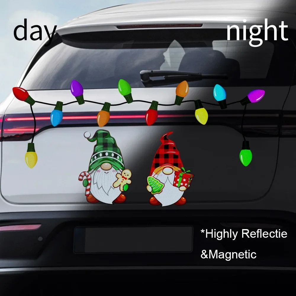 Holiday Lights Magnet Set Reflective Christmas Gift Xmas Holiday Car And Home Decorations