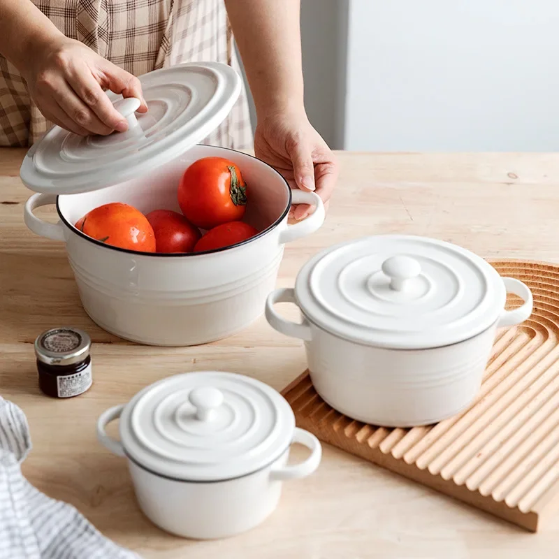 

Блюз в скандинавском стиле простая керамическая бинауральная миска SaladBowl фруктовая лапша суп искусственная посуда для завтрака