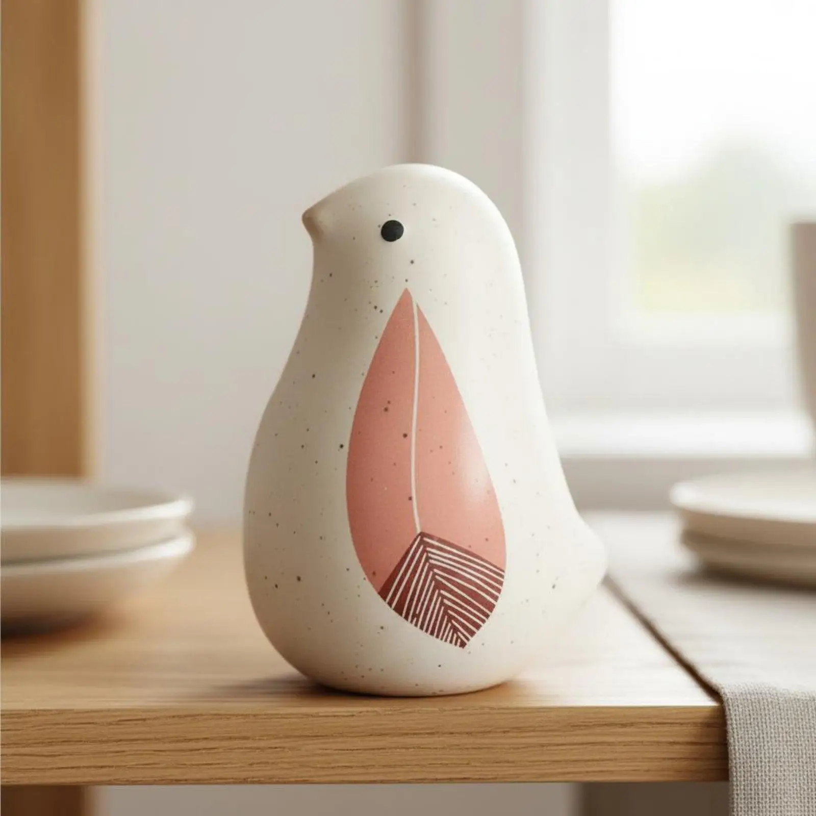 Ceramic Bird Figurine Nordic Modern Decor Ceramic Birds Decorative Figurine for Shelf Mantle and Coffee Table
